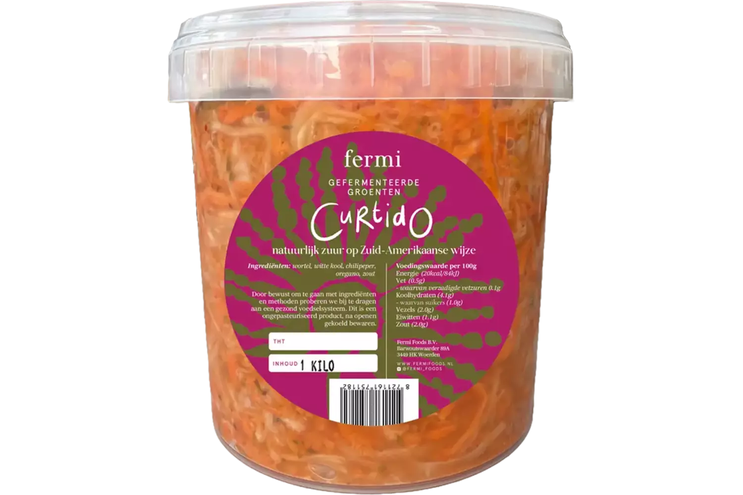 Gefermenteerde groenten curtido pot 1kg stuk 1
